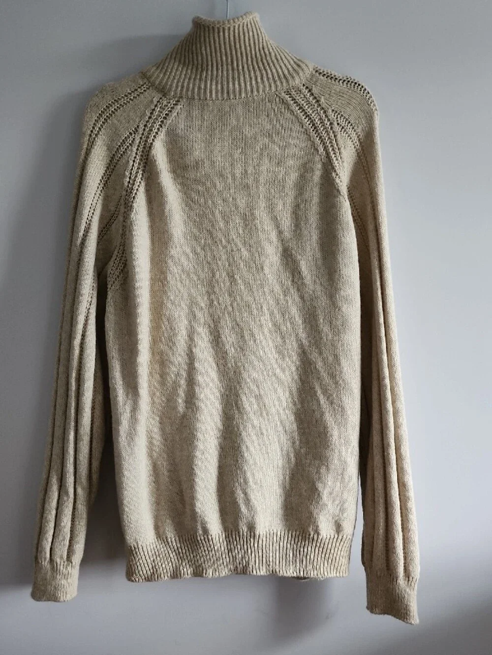 NWOT Boutique Argentinian Knit Full Zip Mock Neck Sweater Cardigan - Size Large